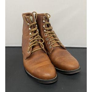 JUSTIN Lacer Western Cowgirl Boots Y4321 Girls Brown Leather 5 1/2 D FS Charity